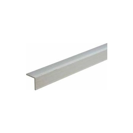 M-D Building Products M-D Aluminum Angle Equal Leg, 48L x 1/2W x 1/2H x 1/16D, Mill Silver 61644
